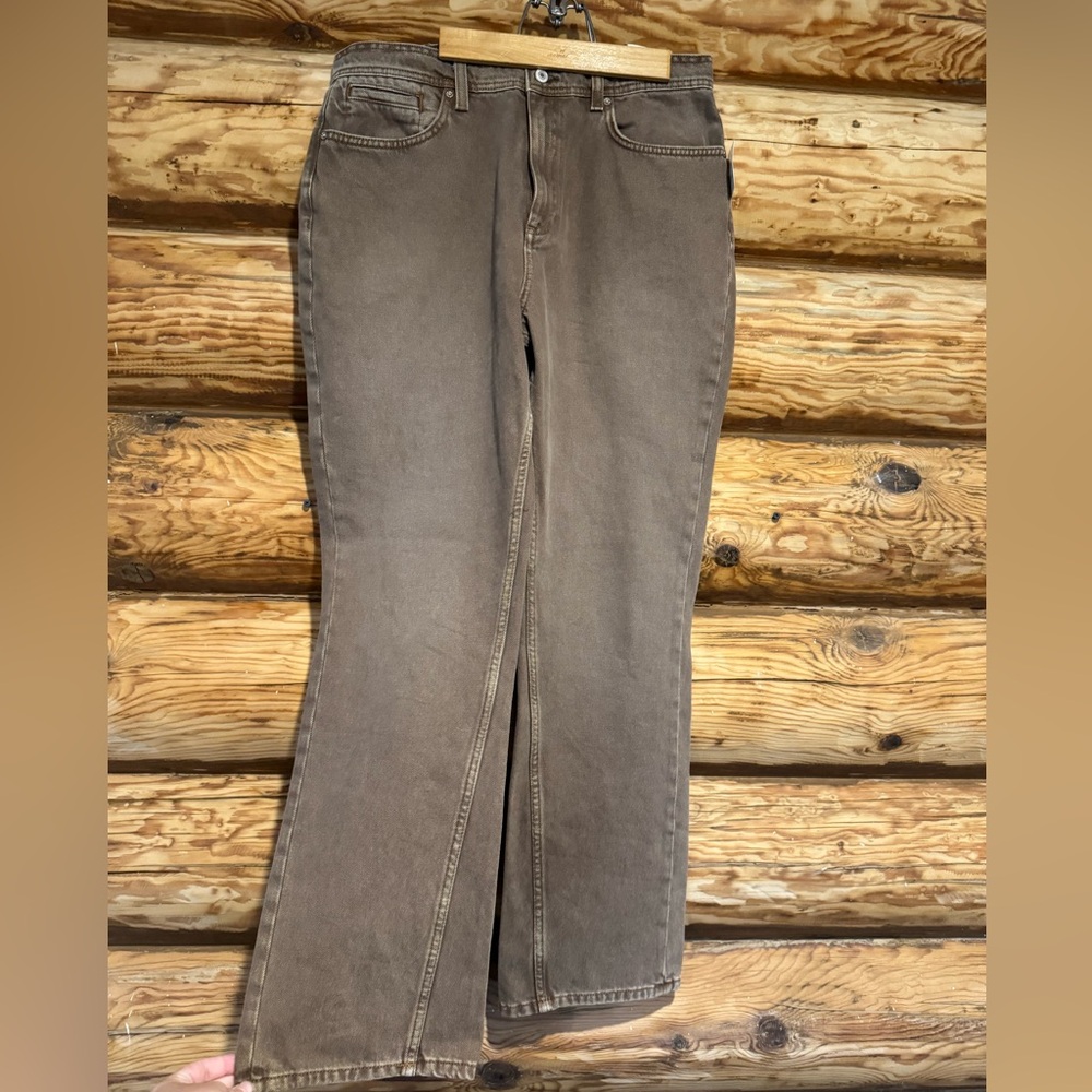 NWT Free People Xena High Rise Slim Straight jeans in chocolate mousse